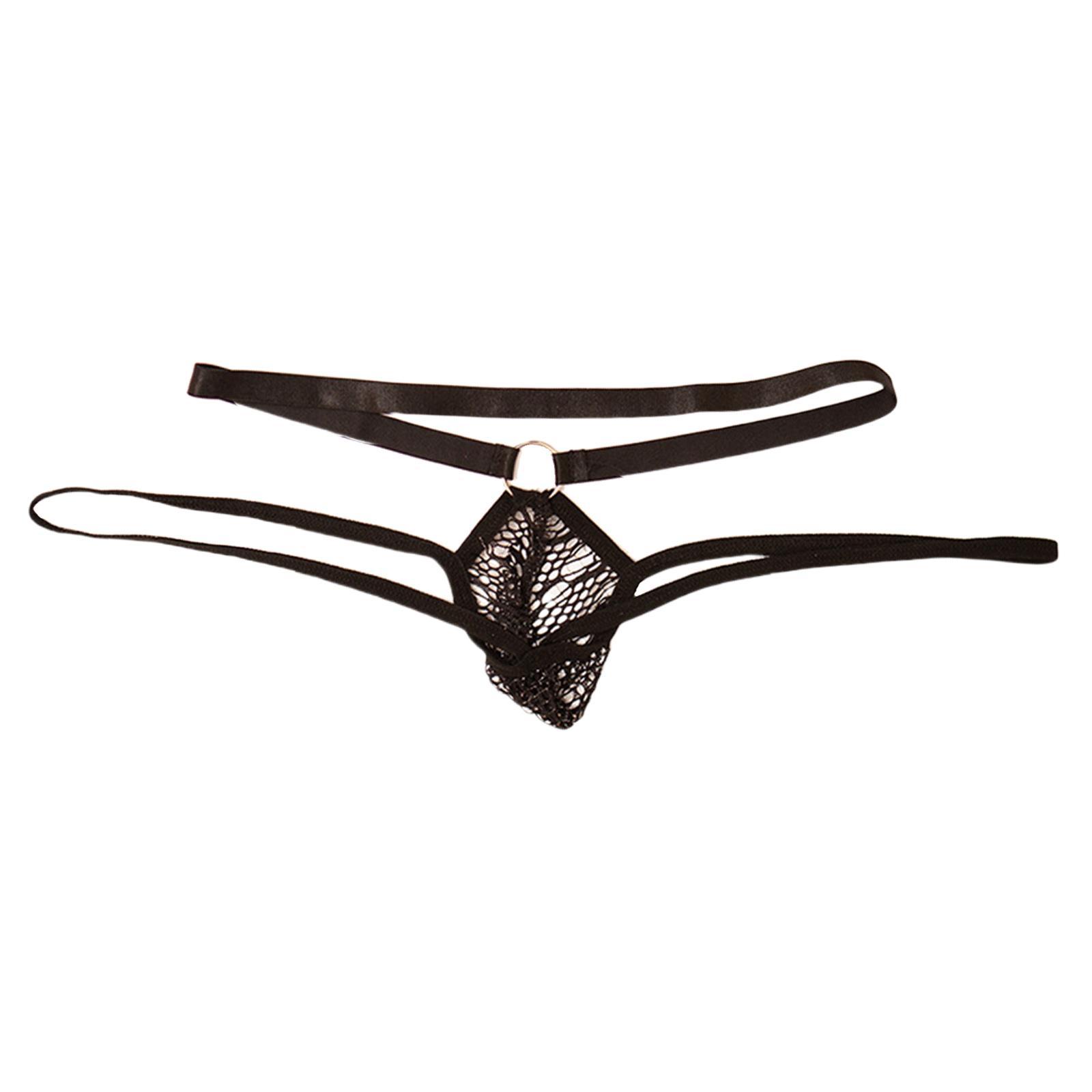 Men's G-String Thongs Underwear Gay Lingerie T-Back Bikini Bulge Pouch Transparent
