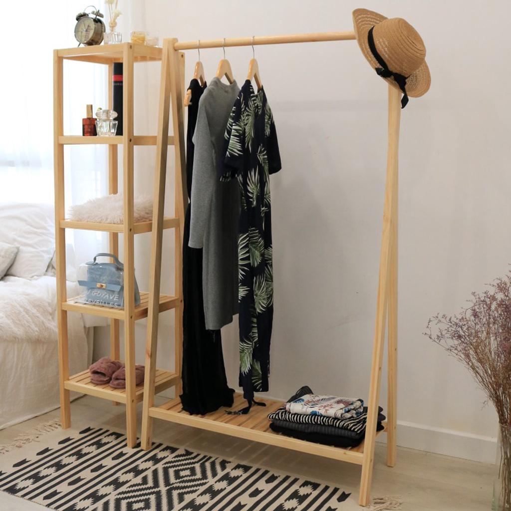 Giá Treo Quần Áo Gỗ - Kệ Đa Năng Gỗ Thông SIZE L-1 tầng - Size M 2 tầng 100% gỗ thông nhập chống mối mọt