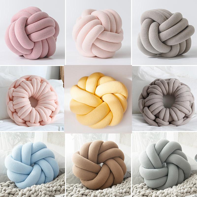 Bé Đạo Cụ Chụp Ảnh Gối Đan Thắt Nút Gối Beanbag House Đệm Bắc Âu Gối Sáng Tạo Bóng Trẻ Em Hình Phòng Thu Phụ Kiện