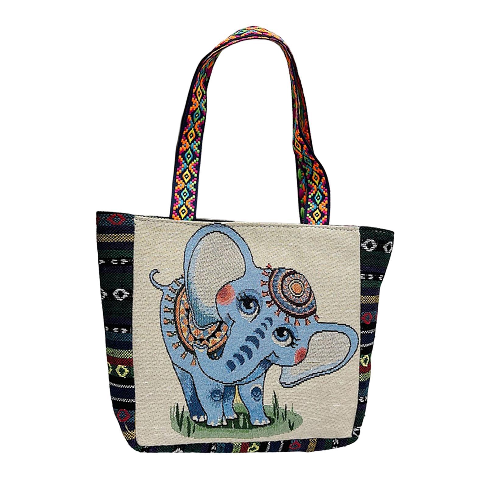 Womens Embroidery Shoulder Bag Fashion Lady Casual Travel Bag Pouch for Work Party