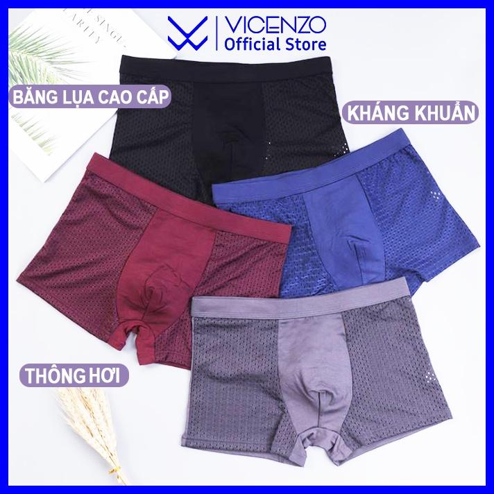 Quần sịp đùi Boxer Nam Vải Băng Lụa Thông Hơi Kháng Khuẩn Cao Cấp, Quần lót Boxer nam - SND01