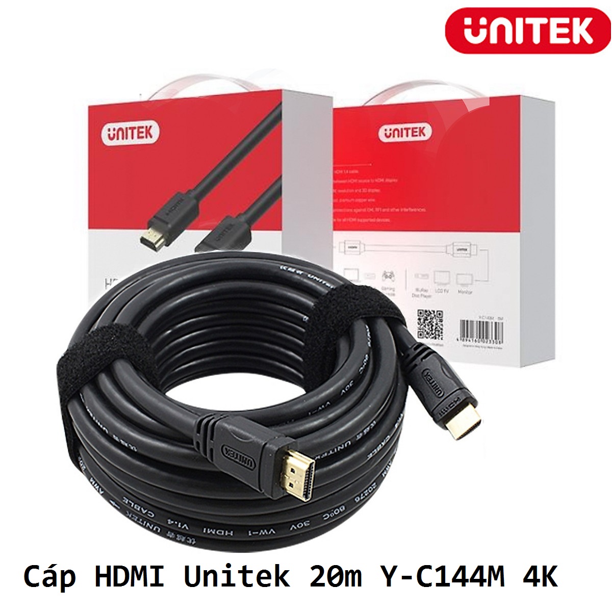 Cáp HDMI Unitek 20m Y-C144M 4K - Hàng Chính Hãng