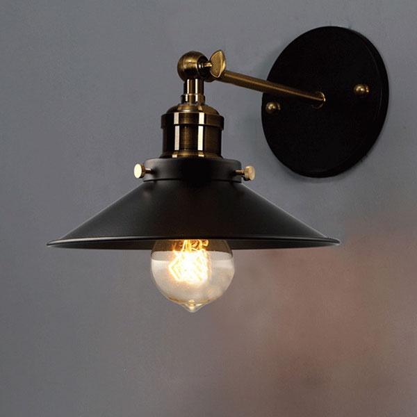 Đèn tường, đèn tường Mẫu đèn vách Vintage chao hình nón cổ điển