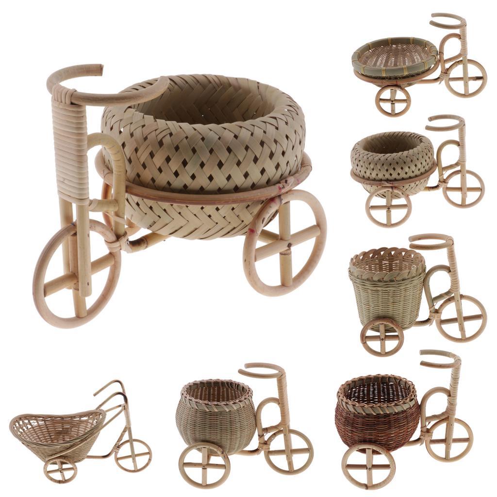 Cute Bamboo Storage Baskets Decoration Triangle Handcrafts for Desktop-01