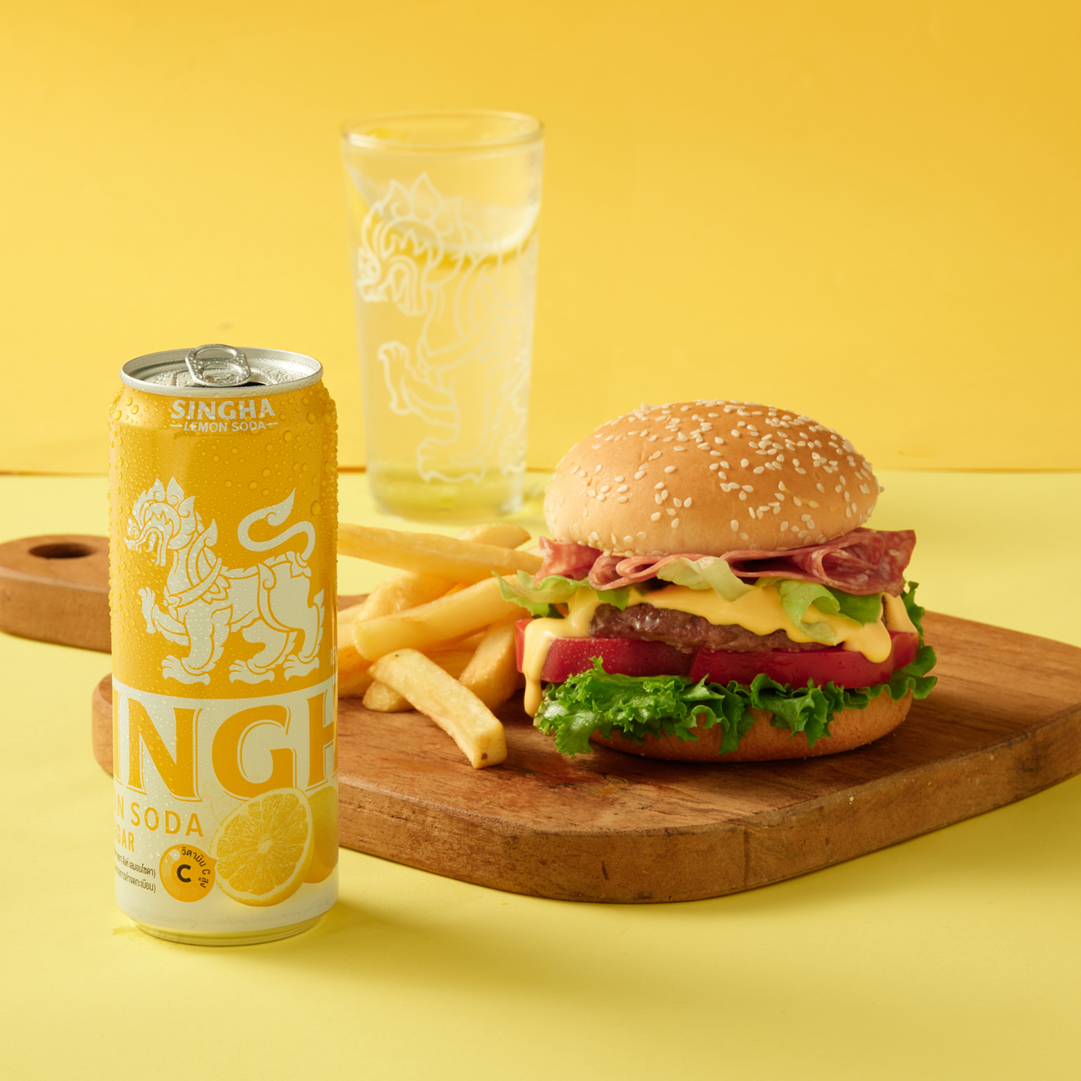 Soda lemon SINGHA case 24 can x 330 ml