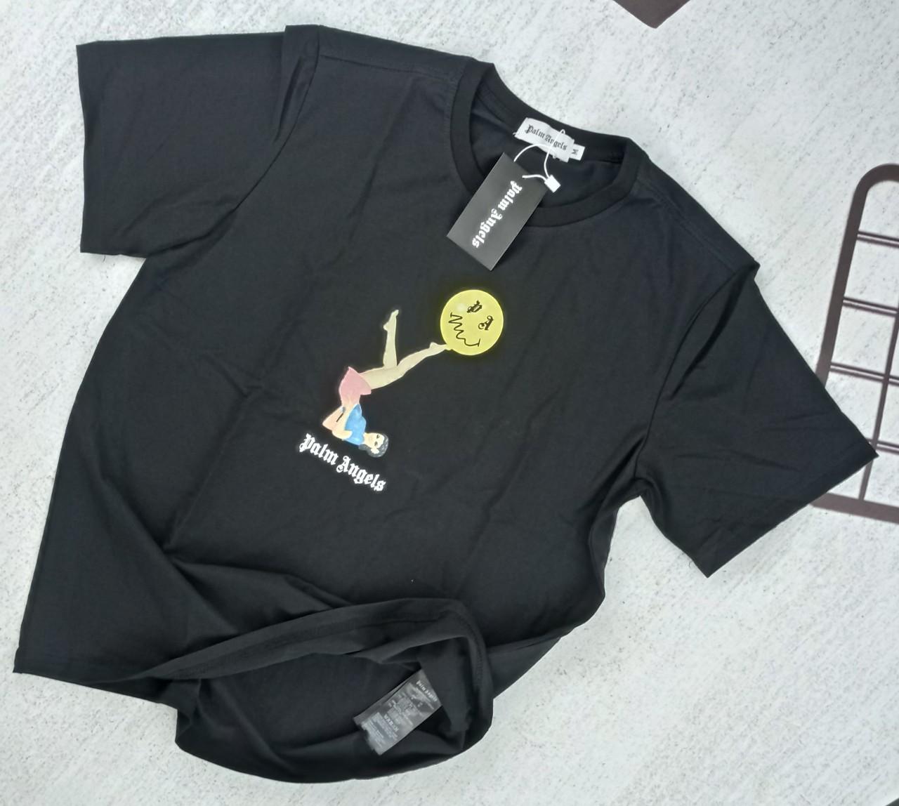 Áo Thun Tay Ngắn Unisex P@lm Angels 2021 in đơn giản hot