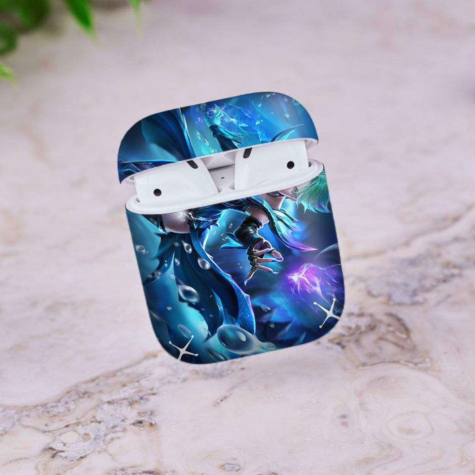 Miếng dán skin chống bẩn cho tai nghe AirPods in hình Liên Quân - Natalya - LQM013 (bản không dây 1 và 2)