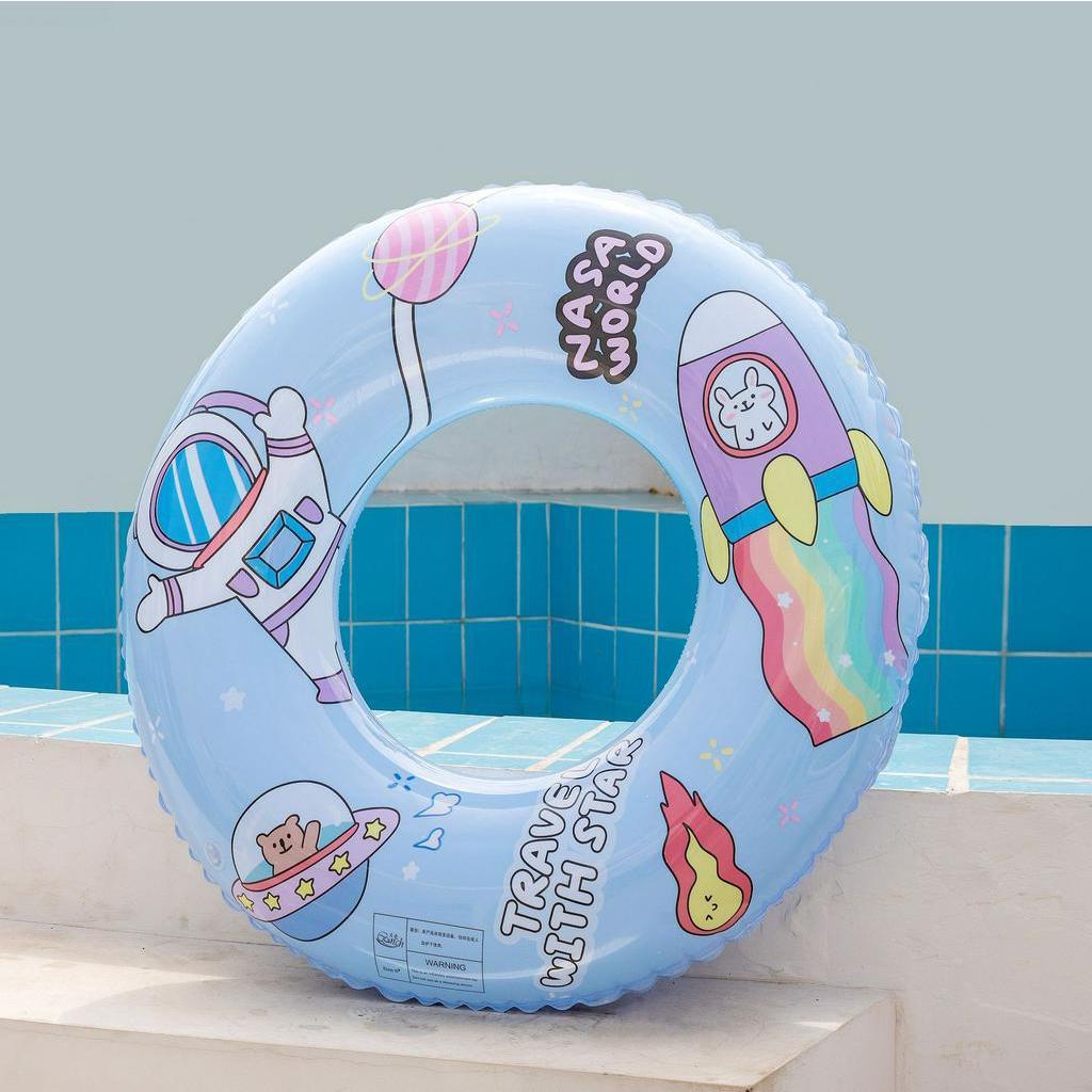 Phim hoạt hình dễ thương Thỏ bơm hơi Bể bơi Phao trẻ em Vòng bơi Phi hành gia Bể bơi Vòng tròn Hồ bơi Đồ chơi bên bể bơi