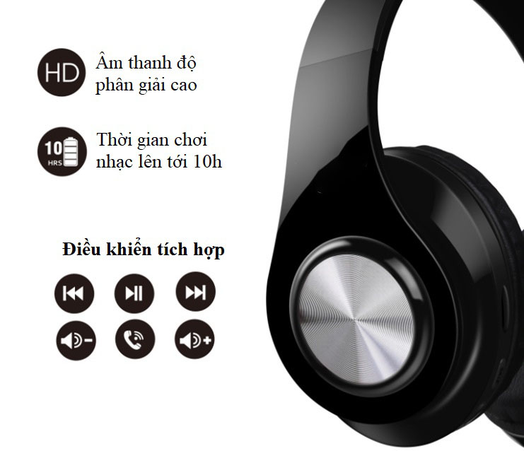 Tai Nghe Bluetooth Đa Năng HZ-10 Âm Thanh Sống Động