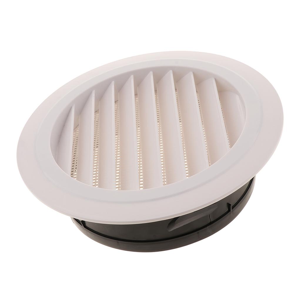 White ABS Air Vent Grille Round Ducting Ventilation Cover Wall Grilles DN200