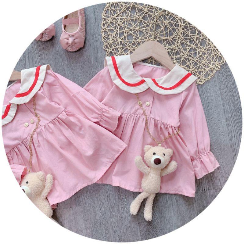 Váy kèm gấu siêu cưng cho bé gái 8-16kg