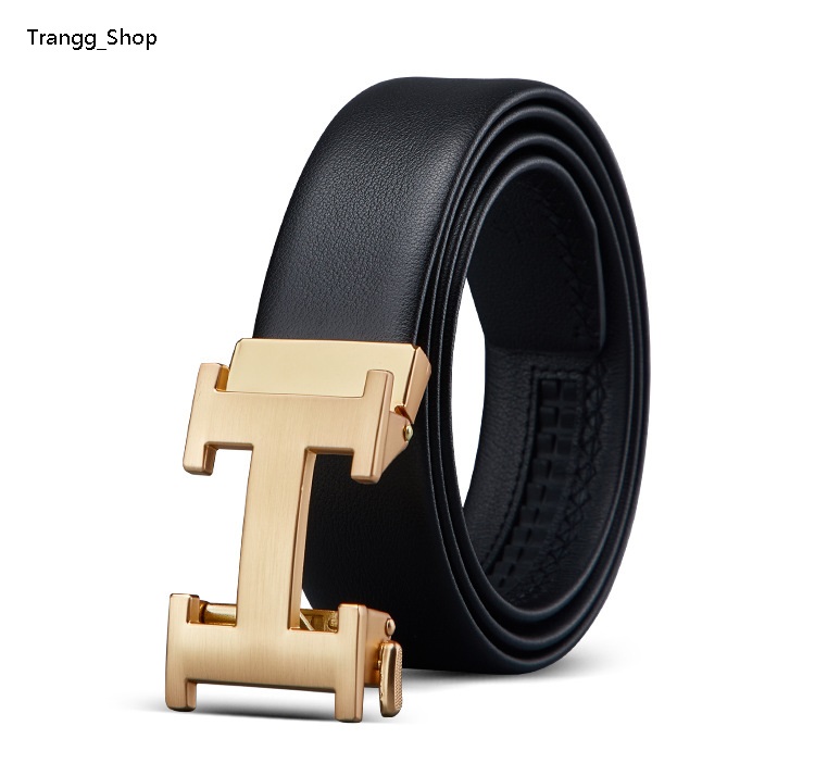 [Mới][Hàng cao cấp] Thắt lưng da nam cao cấp Caecn Koen- dây nịt da bò 2 lớp -Full hộp đựng cao cấp-BH 12 tháng - Mặt vàng