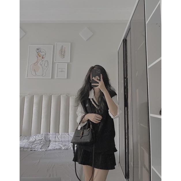 gile kẻ nhỏ len mềm by samhyewear