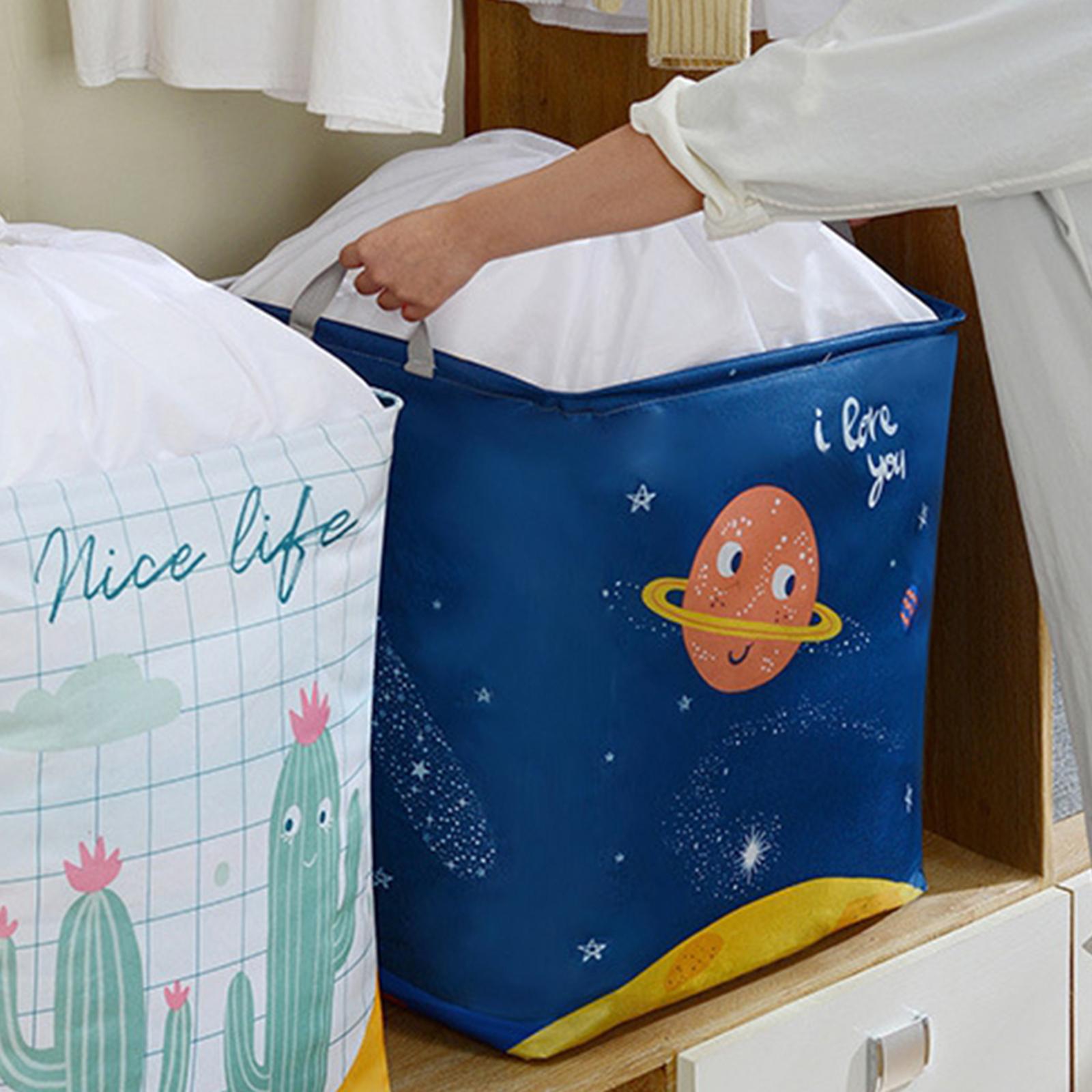 Large Organizer Storage Bag Clothes Pillow Blanket Storage Bag Planet 110L