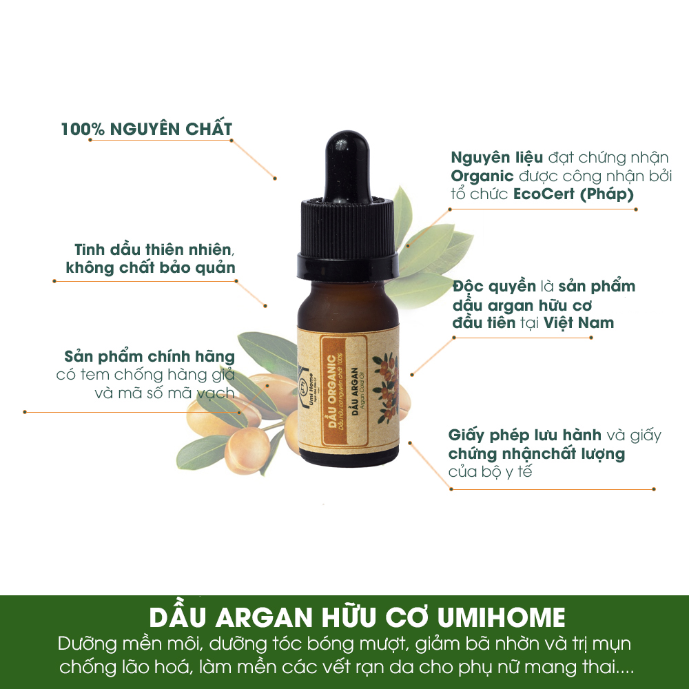 Dầu Argan Nguyên Chất (10ml) UMIHOME