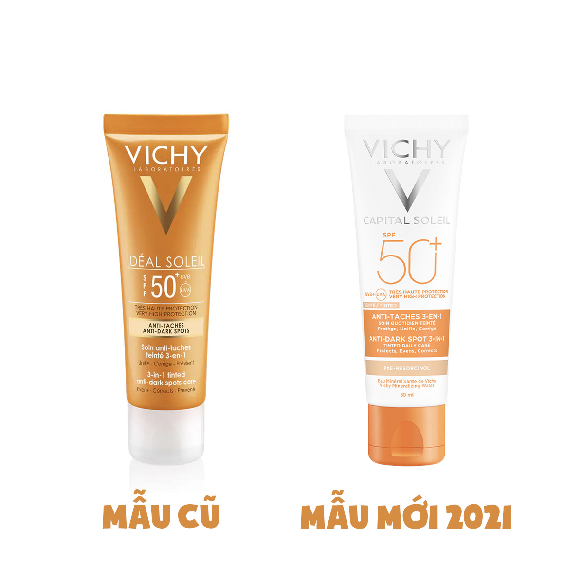 Kem Chống Nắng Ngăn Sạm Da, Giảm Thâm Nám Vichy SPF50 Chống Tia UVA - 100791635