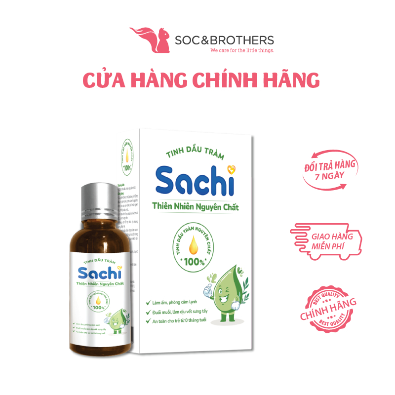 Dầu tràm nguyên chất Sachi 30ml cho mẹ và bé