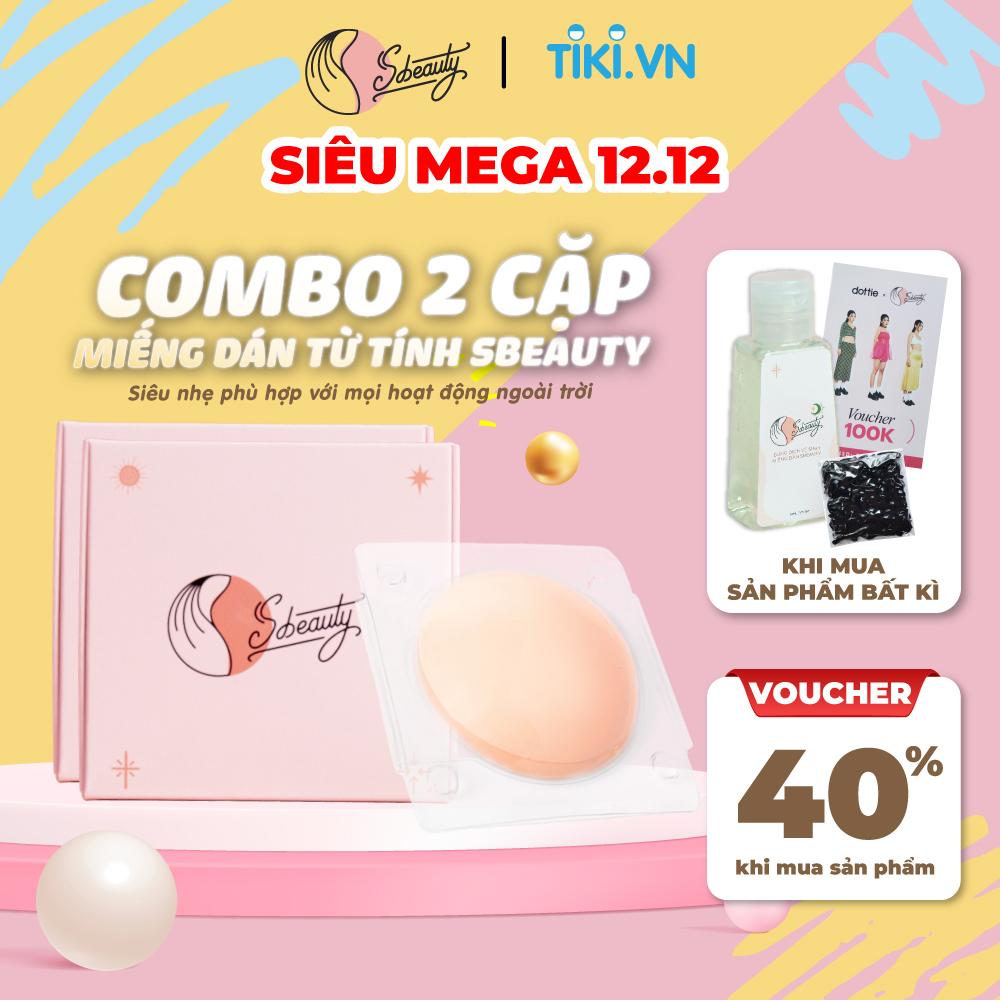 Combo 2 Cặp Miếng Dán Ngực Tự Thân Silicon Y Tế Sbeauty