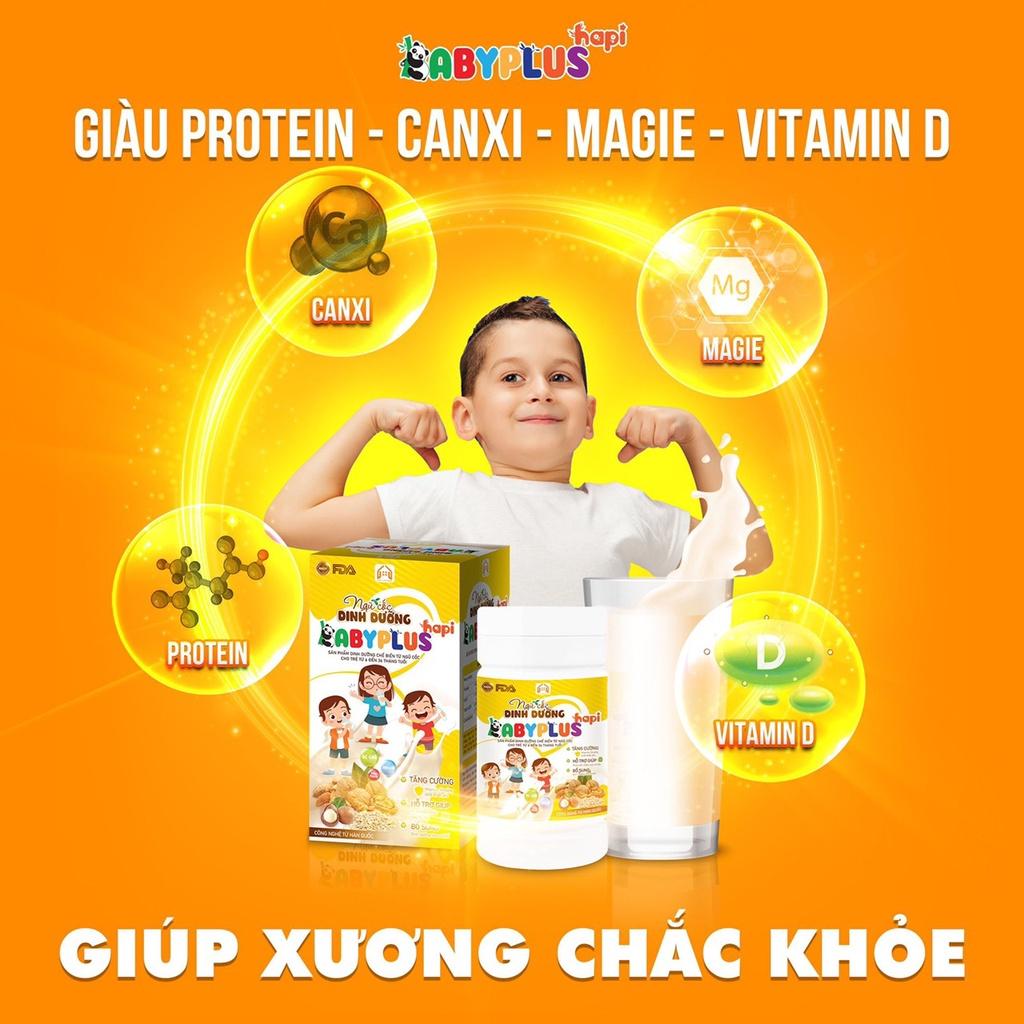 Ngũ Cốc Dinh Dưỡng Babyplus Hapi cung cấp dinh dưỡng cho bé từ 6 tháng trở lên