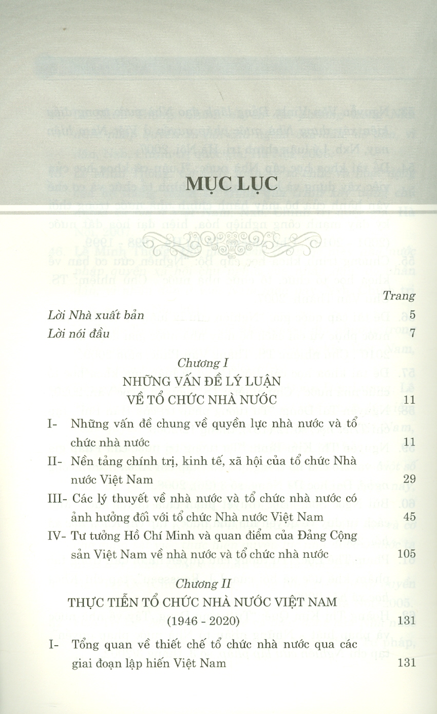 Tổ Chức Nhà Nước Việt Nam Hiện Nay - Những Vấn Đề Lý Luận Và Thực Tiễn