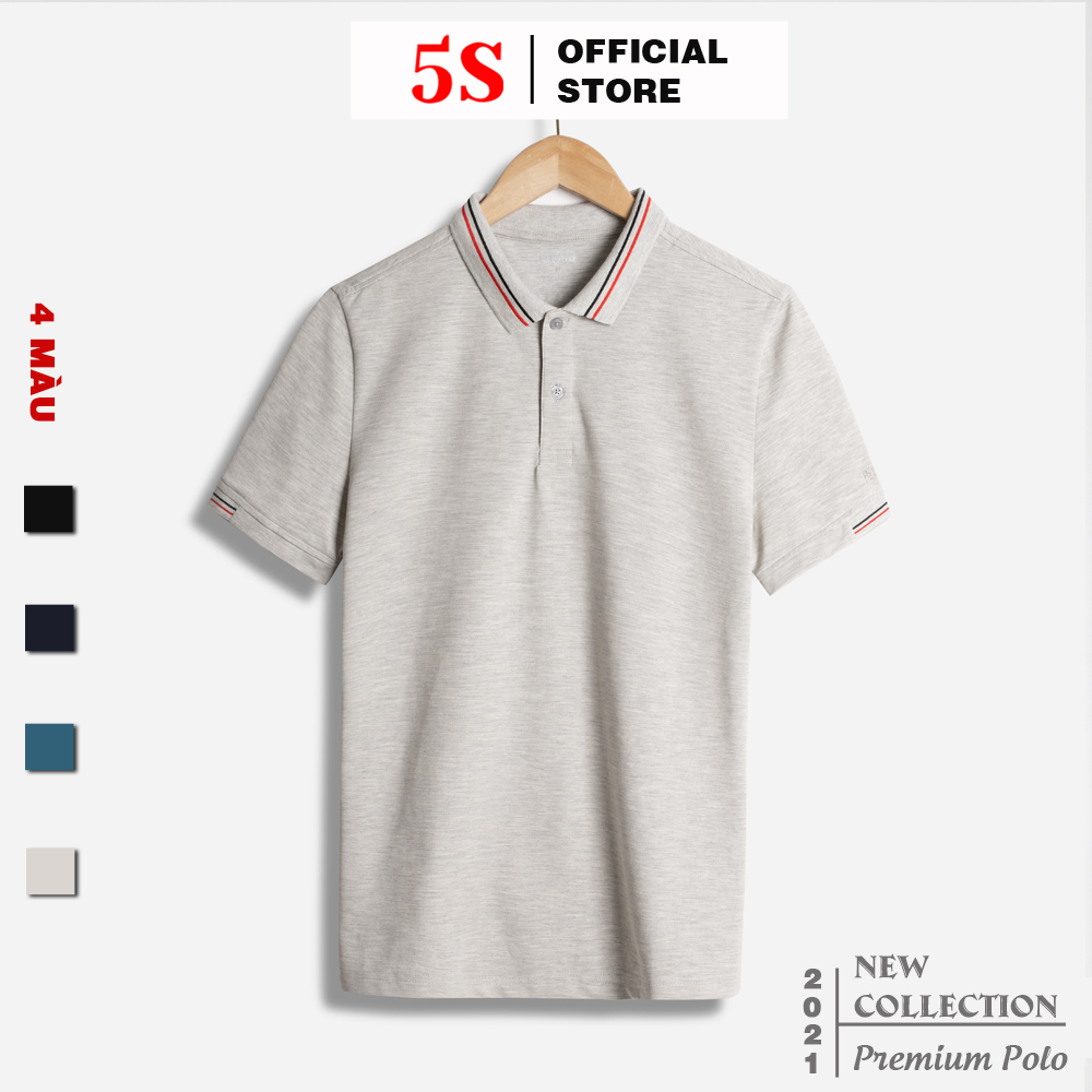 Áo Thun Nam Có Cổ 5S (3 màu) Tay Ngắn, Chất Liệu Thun Cotton Premium Co Giãn, Thấm Hút Mồ Hôi (APC21004)