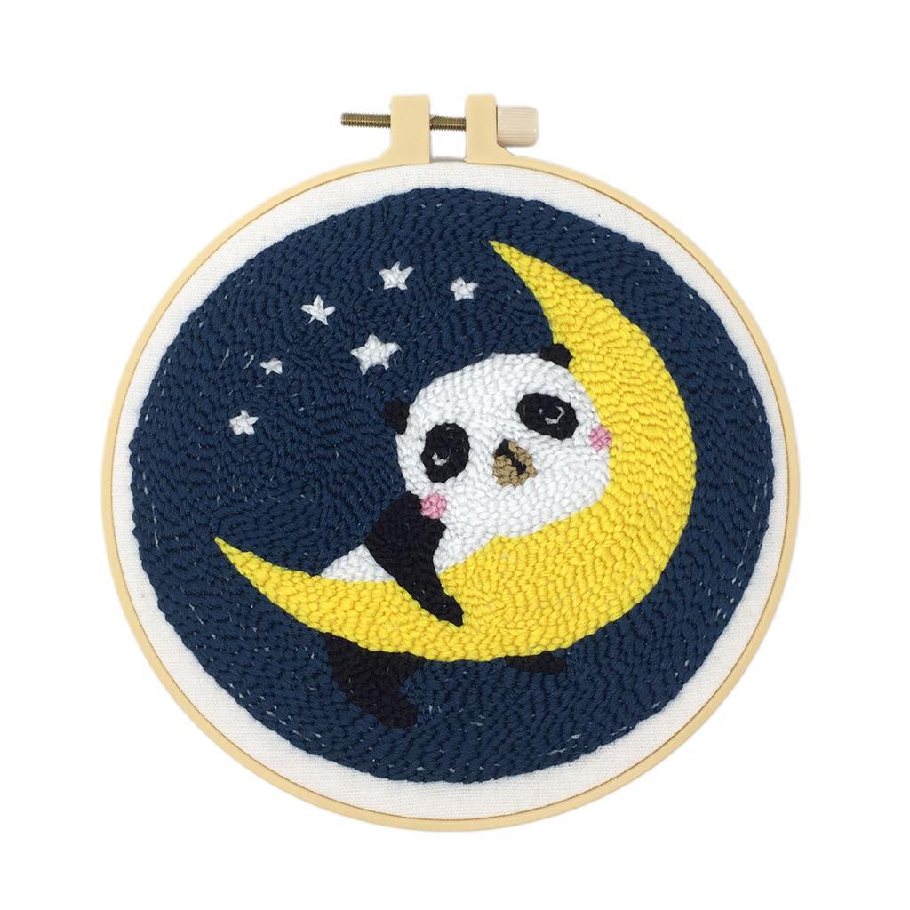 Cute Animal Punch  Kits Punch   Yarn for Beginners Panda