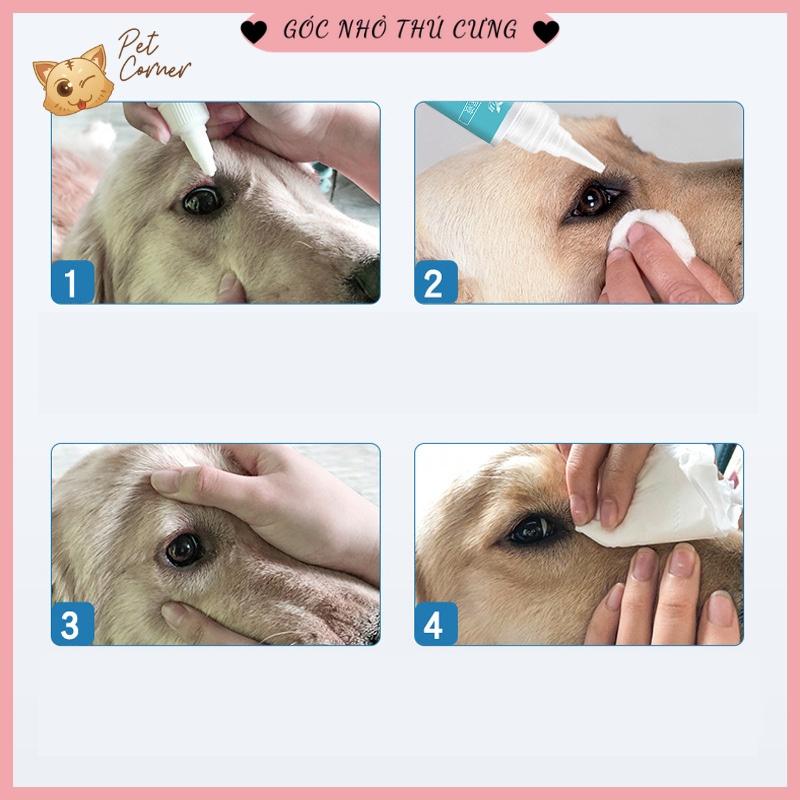 Dung dịch vệ sinh mắt cho chó mèo Dorrikey 60ml (Lọ nhỏ mắt, làm sạch mắt)