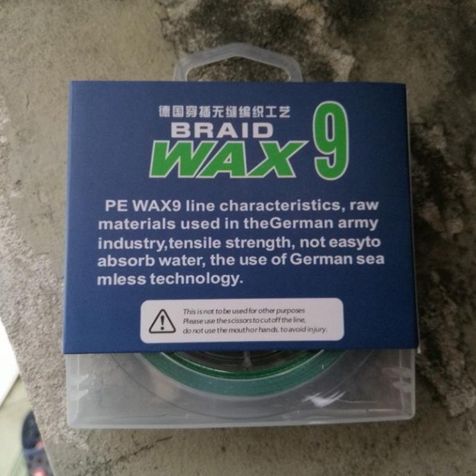 Dây dù câu cá PE BRAID WAX 9 lõi 100m xanh rêu Siêu bền, mềm mượt... DC-12