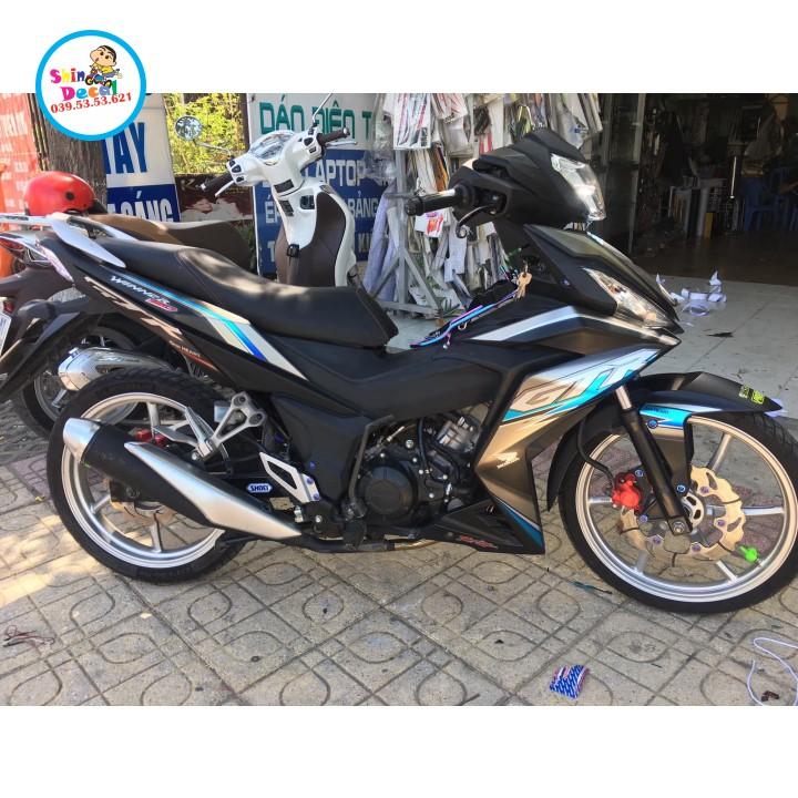 Tem xe winner GTR CROM xanh đen