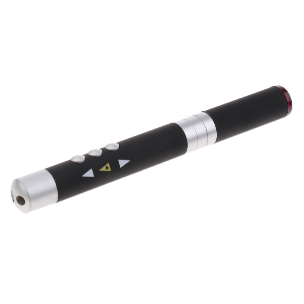Wireless Presenter PPT Page Pen Clicker Remote Control USB Pointer Black
