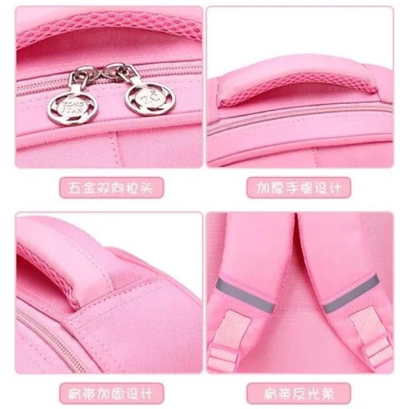 Cặp kéo học sinh cấp 1 tặng kèm túi học thêm và hộp bút +vỏ bọc balo