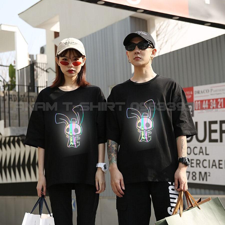 ÁO THUN PHẢN QUANG 7 MÀU TAY LỠ NAM NỮ THỎ BONE