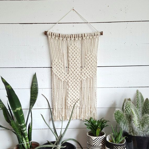 Thảm Xương Rồng Trang Trí Tường Macrame - Sản Phẩm Handmade Nghệ Thuật, Dùng Treo Tường Decor, Làm Quà Tặng, Trang Trí Phòng Ngủ, Phòng Khách