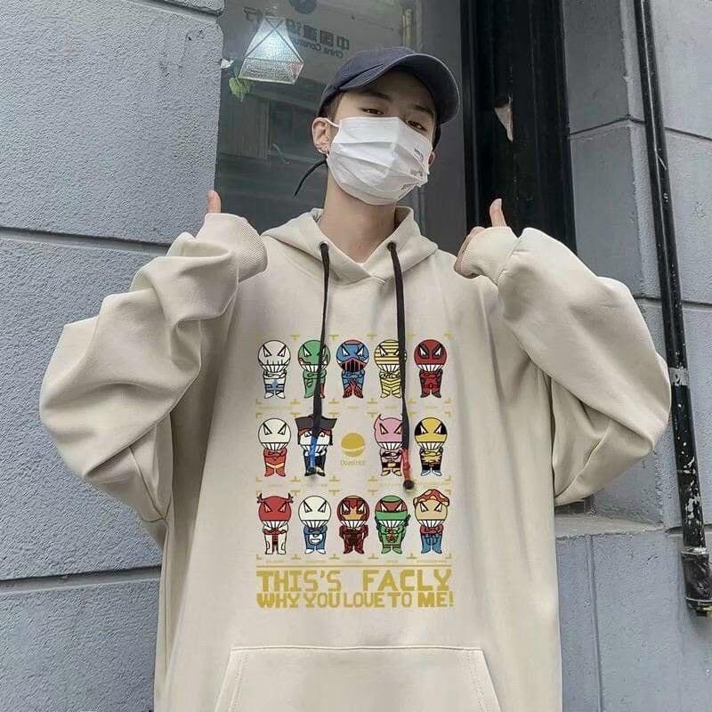 Áo Khoác Hoodie Hình Siêu Nhân Nỉ Ngoại, Unisex Form Rộng Tay Bồng Siêu Hot ( Kèm Ảnh Thật