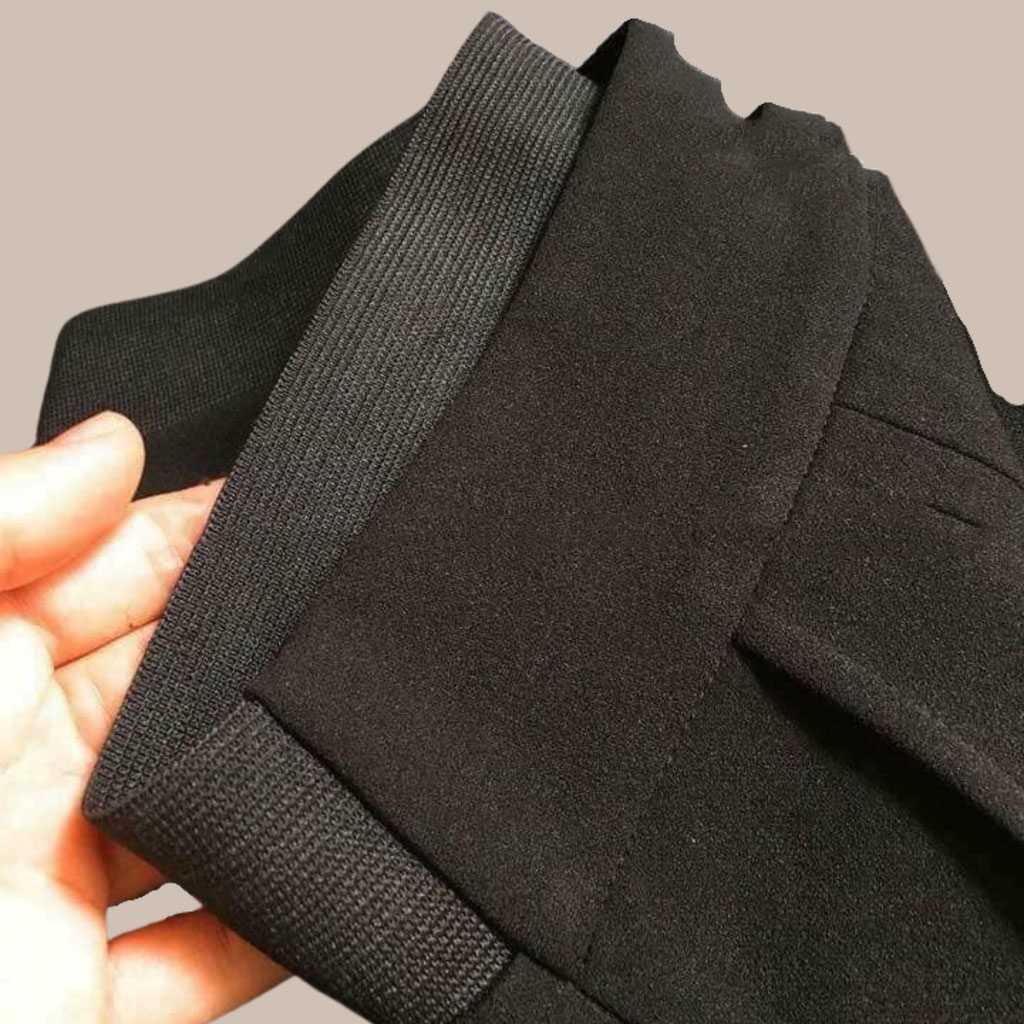 Quần baggy nữ kiểu dáng cạp cao có thun có dán sau mặc cực thoải mái chất tuyết mưa