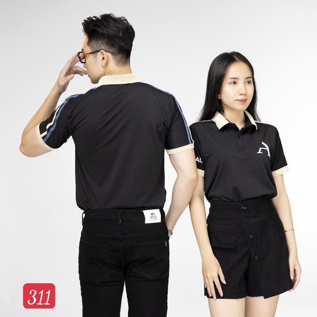 Áo thun polo cặp đôi nam nữ chất thun cotton cá sấu 4 chiều cao cấp - TCSC08