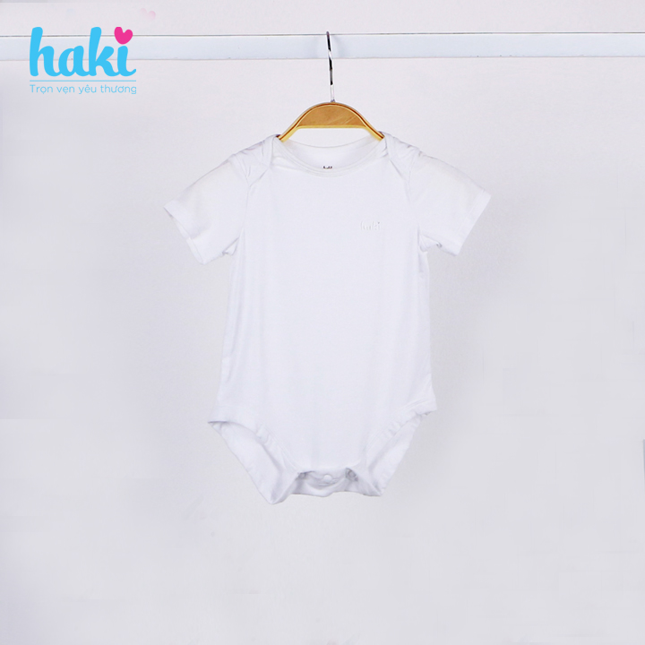 Body cho bé sơ sinh vải sợi gỗ sồi cao cấp siêu mềm mịn - body suit cho trẻ sơ sinh - bé trai - bé gái , Bộ áo liền quần bodysuit cho bé , body cộc tay cho bé từ 3 đến 18 tháng HAKI BM006