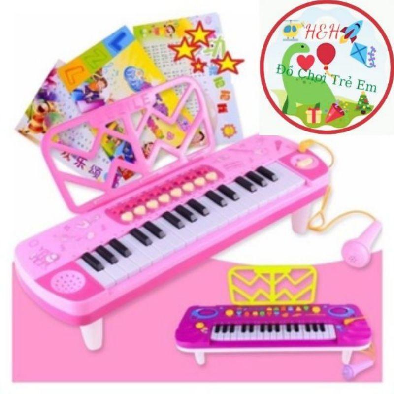 Đồ Chơi Mô Hình Đàn Piano Kèm Micro ĐồChơi Có Nhạc Cho Bé.