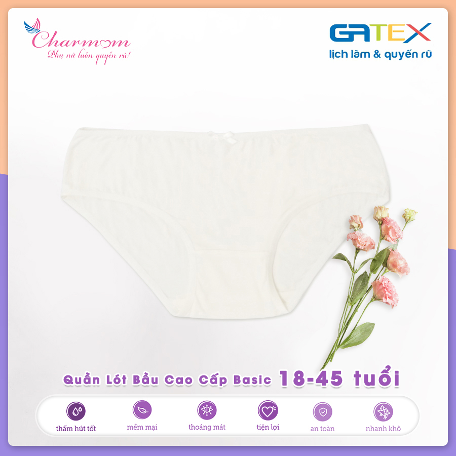 [Đồ lót cho mẹ bầu] Áo Ngực Bầu Và Quần Lót Bầu GATEX Cotton Cao Cấp Basic