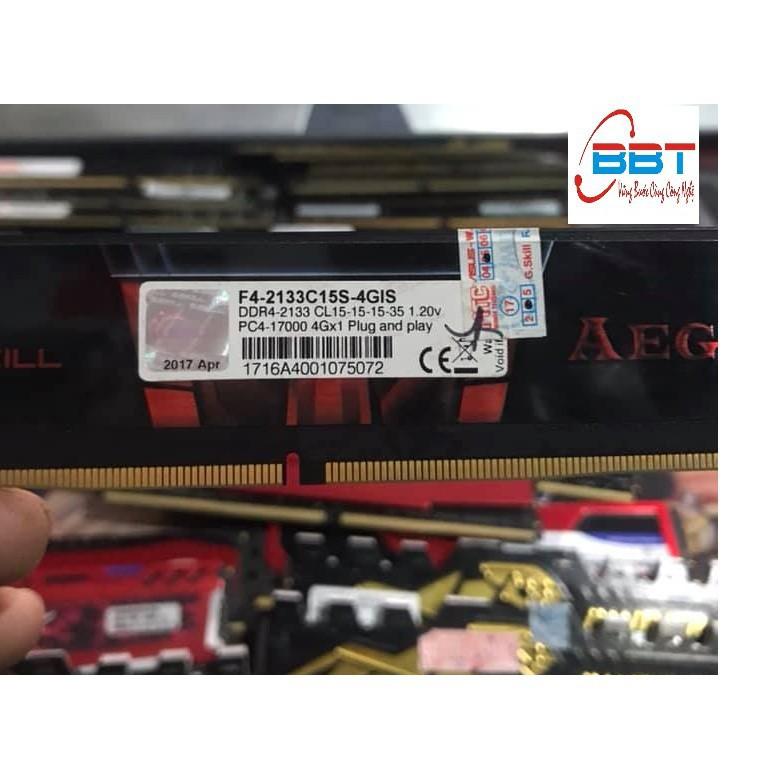 Ram tản nhiệt Ddr4 4gb bus 2133, 2400