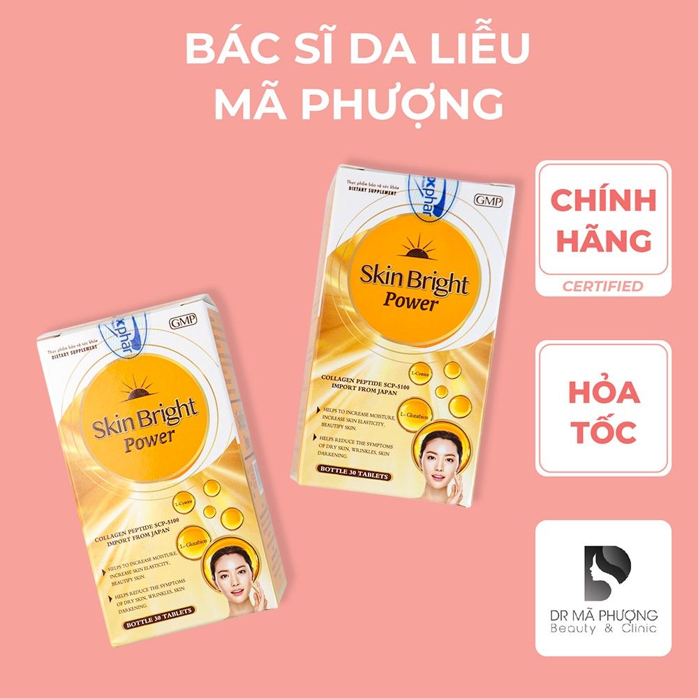 Viên uống trắng da, giảm thâm nám Skin Bright Power Hộp 30 viên - Bác sĩ Mã Phượng