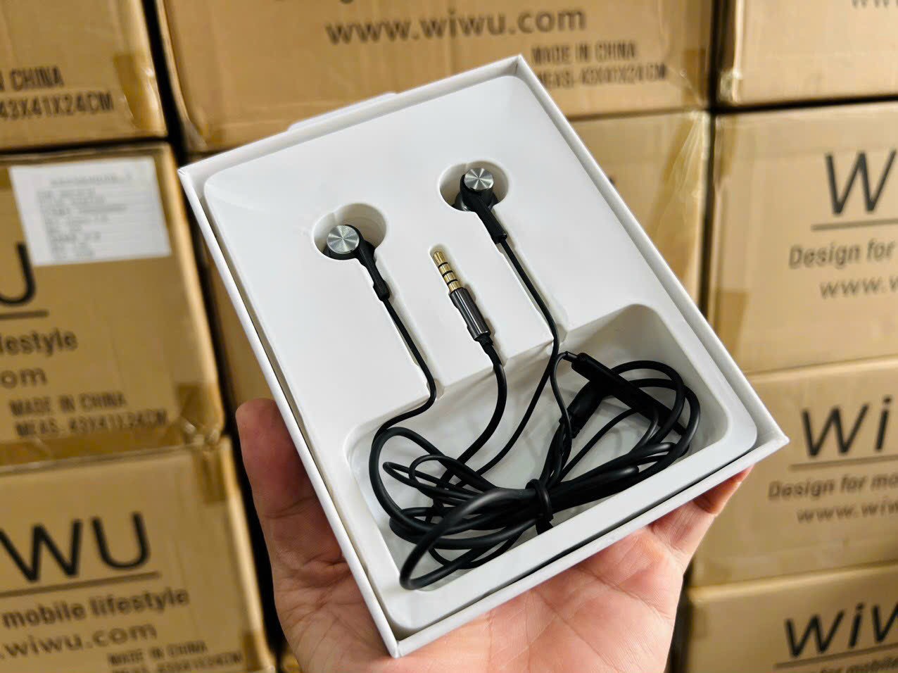  Tai Wiwu Earbuds #EB311 Jack 3.5 cho điện thoại, máy tính bảng.... nghe gọi đàm thoại âm thanh HD - Hàng chính hãng