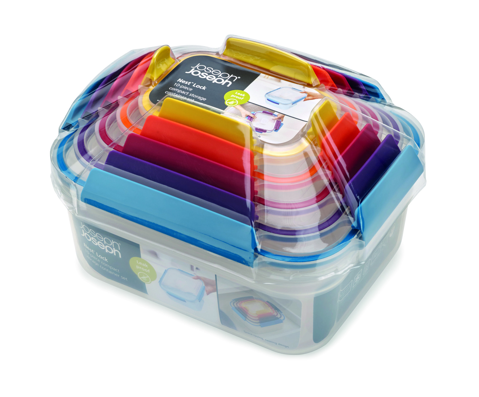 Bộ hộp đựng thực phẩm cao cấp 5 món Joseph Joseph 810813 - Nest Lock 5-piece Multi-size Container Set