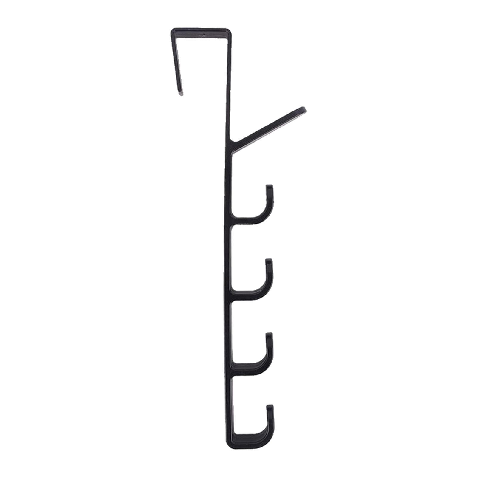 Door Hook with 5 Hooks Behind The Door for Hanging Clothes Kitchen Bathroom