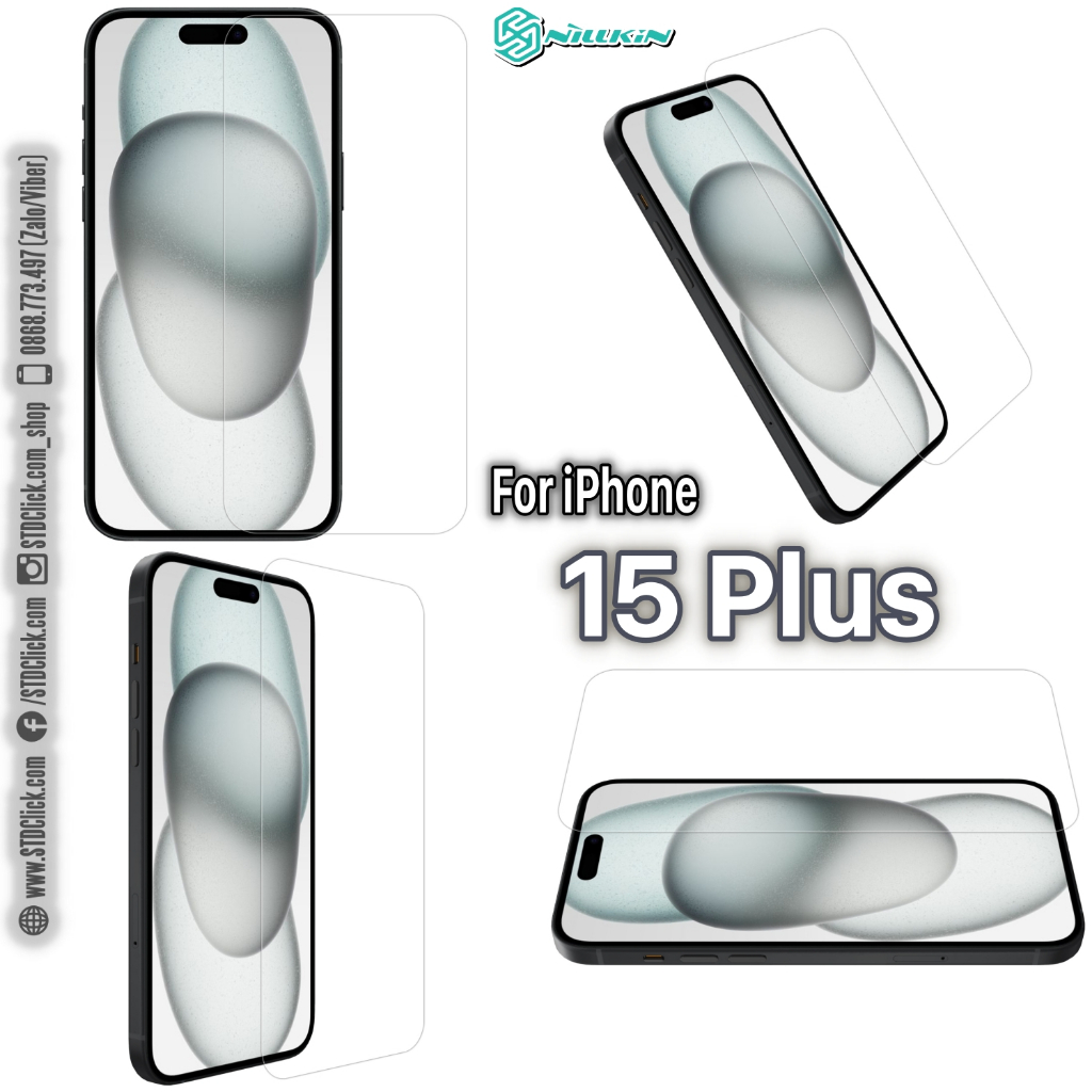 KÍNH CƯỜNG LỰC DÀNH CHO ĐIỆN THOẠI IPHONE 15 PLUS - 15 NILLKIN H+PRO 0.2MM