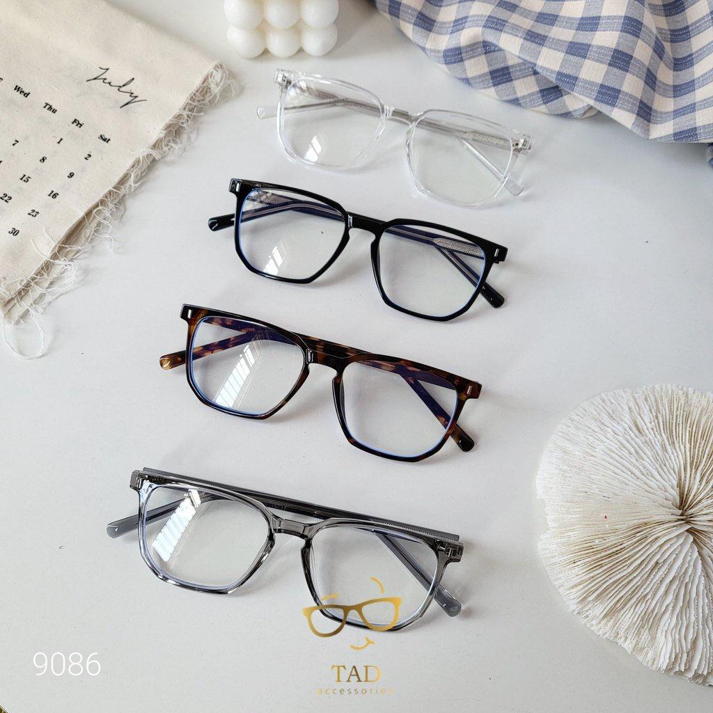 Gọng kính dáng vuông gọng kim loại nam nữ thiết kế phong cách phụ kiện thời trang G 9086 - TAD Accessories FS1 - Trắng