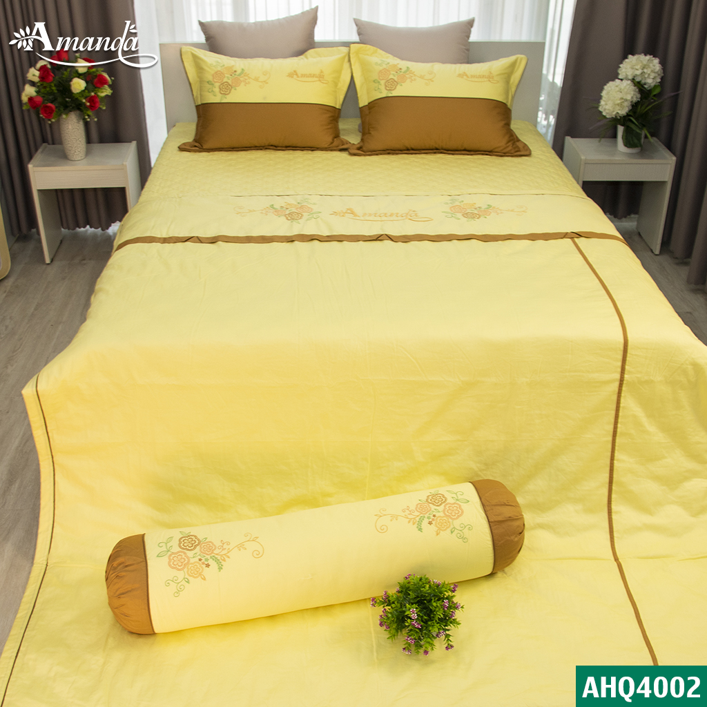 Chăn hè đẹp cotton satin Hàn Quốc mát mịn bền màu không xù lông