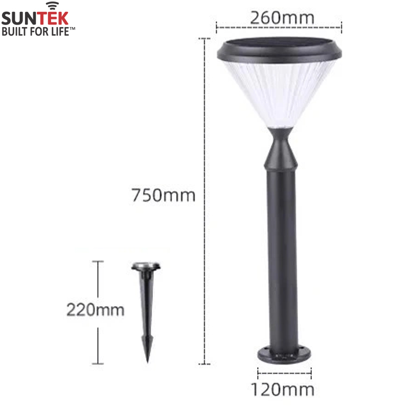 Đèn Sân Vườn Năng Lượng Mặt Trời SUNTEK GD06 - Hàng Chính Hãng - Bảo hành 2 năm