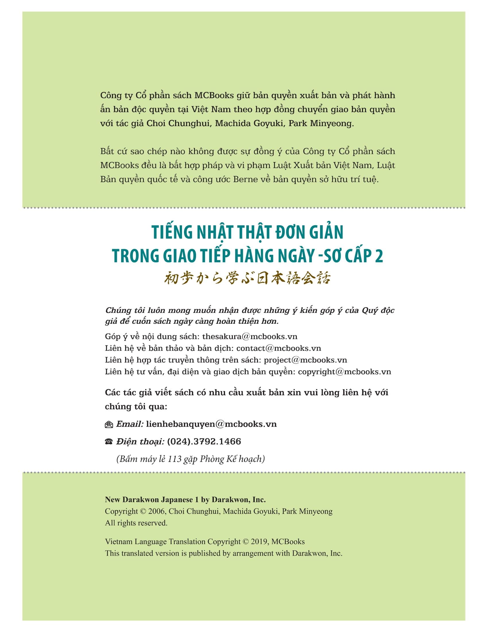 Sách Tiếng Nhật Thật Đơn Giản Trong Giao Tiếp Hàng Ngày - Sơ Cấp 2