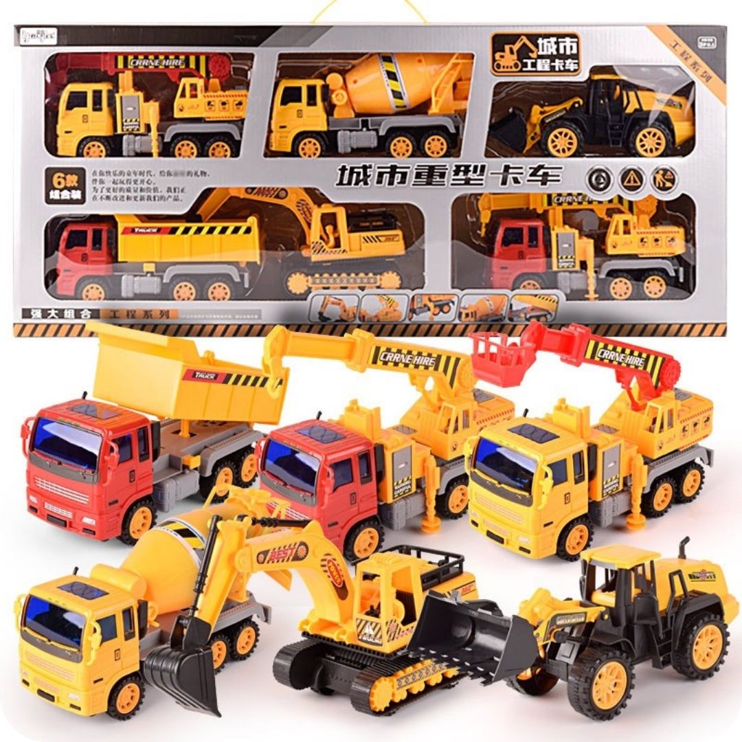 Đồ chơi ô tô xe tải, xe công trình xây dựng cỡ lớn EASYTOYS cho trẻ em, máy xúc, máy cẩu, xe trộn